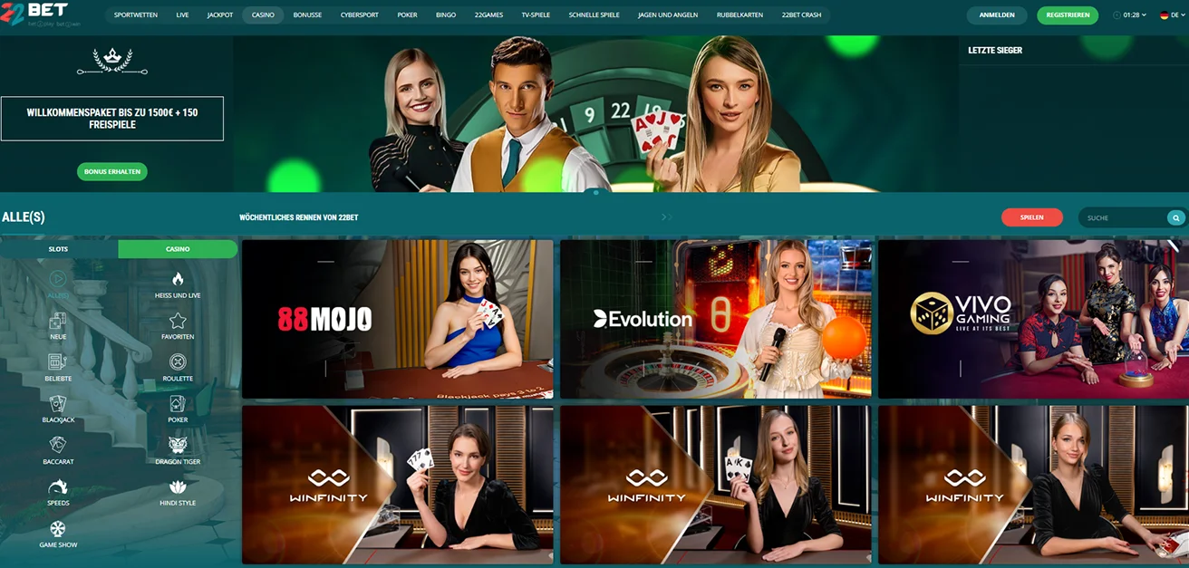 22Bet Poker